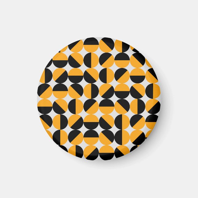 Sjuttio stil, geometriska halvcirklar. magnet (Framsidan)
