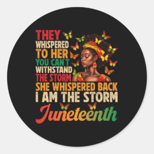 Sjuttioelfte Shirts Women jag är Storm Black Freed Runt Klistermärke