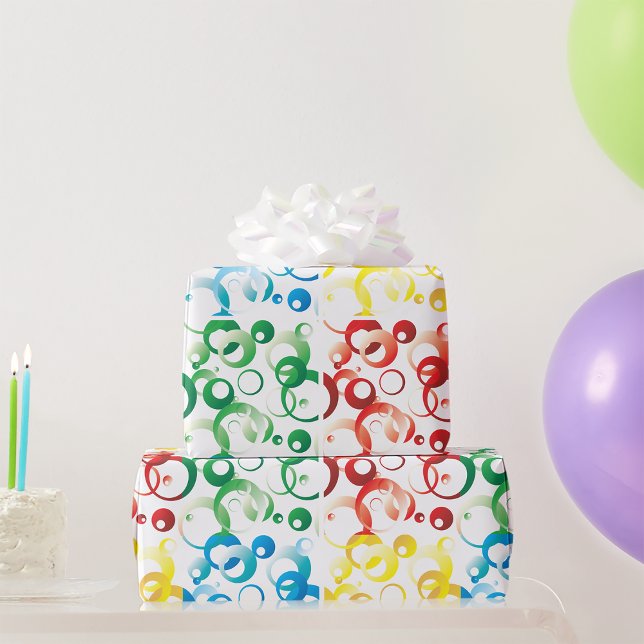 Sjuttiotalet Färg och former som figurerar Pappert Presentpapper (Skapare uppladdad)