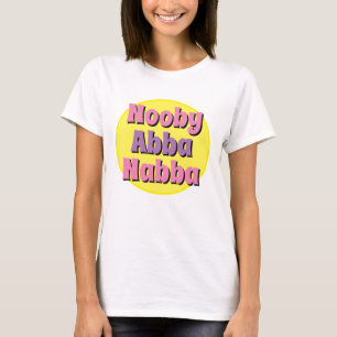Sjuttiotalet Stil Novelty Graphic NOOBY ABBA NABBA T Shirt