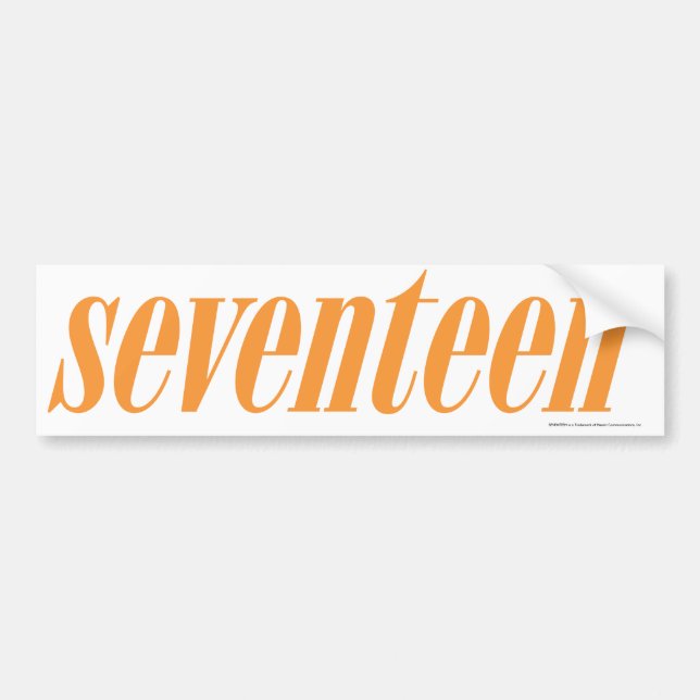 Sjutton Logo-Orange Bildekal (Framsidan)