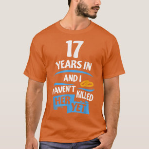 Sjuttonde Bröllop-årsdagen av gåva till Make 17 år T Shirt