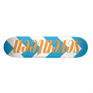 Sjuttonlogoorange Skateboard Bräda 20 Cm