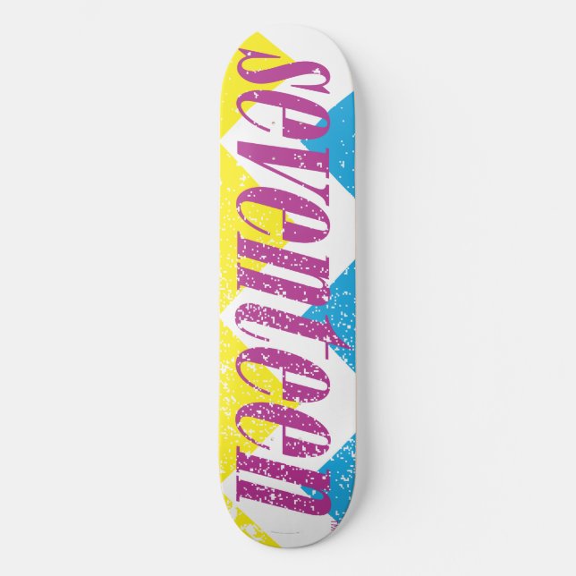 SjuttonLogotyp-Puprle Skateboard Bräda 19,5 Cm (Framsida)
