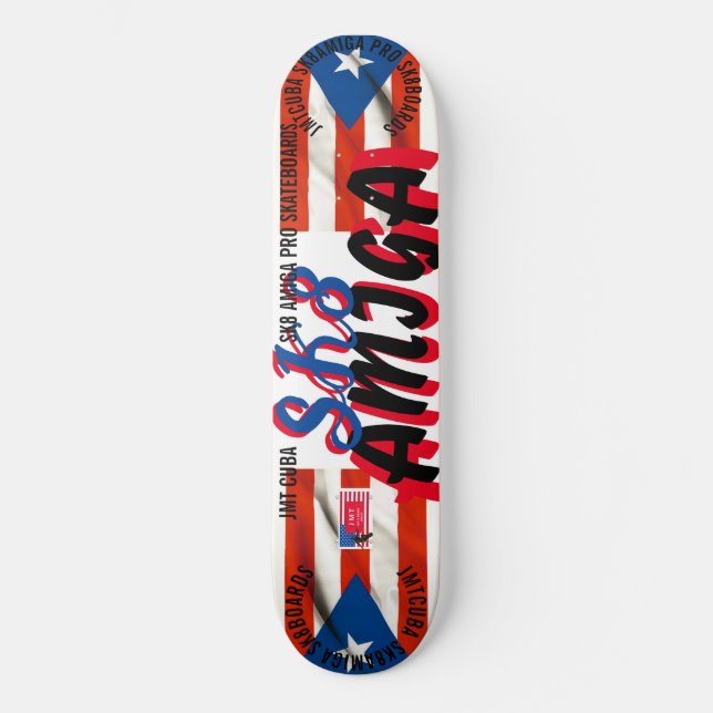 SK8 AMIGA  8 1/4" Skateboarddäck Mini Skateboard Bräda 18,5 Cm (Framsida)