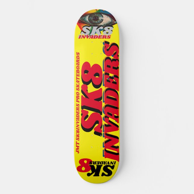 SK8 INVADERS 8 1/4" Skateboard Deck (Framsida)