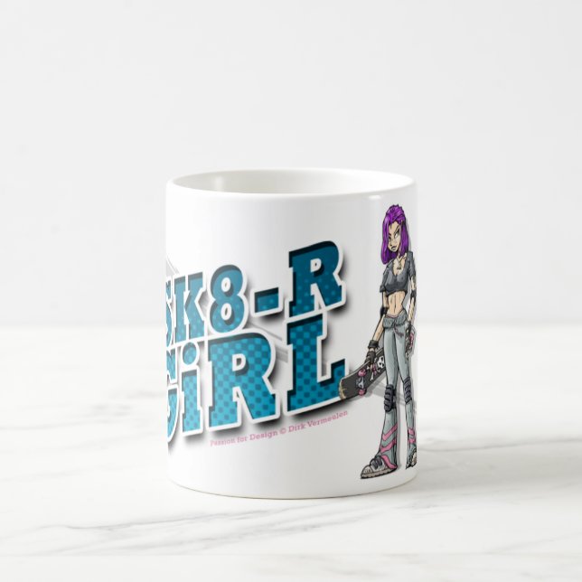 SK8-R GiRL Mug White Kaffemugg (Center)