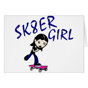 sk8er-flicka hälsningskort
