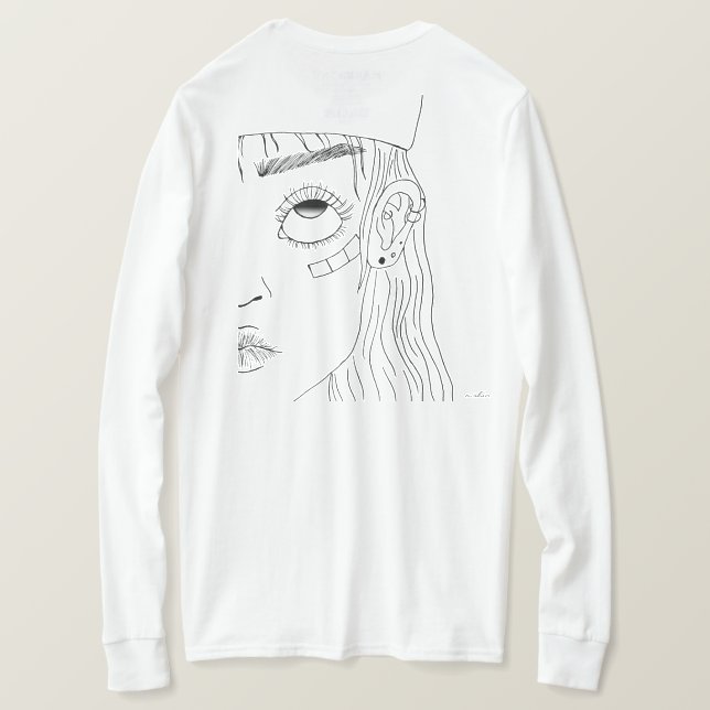 Sk8er-flicka T Shirt (Design baksida)