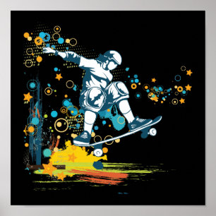 sk8er skateboarder-vektor poster