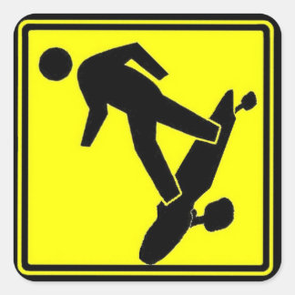 Sk8r Xing Fyrkantigt Klistermärke