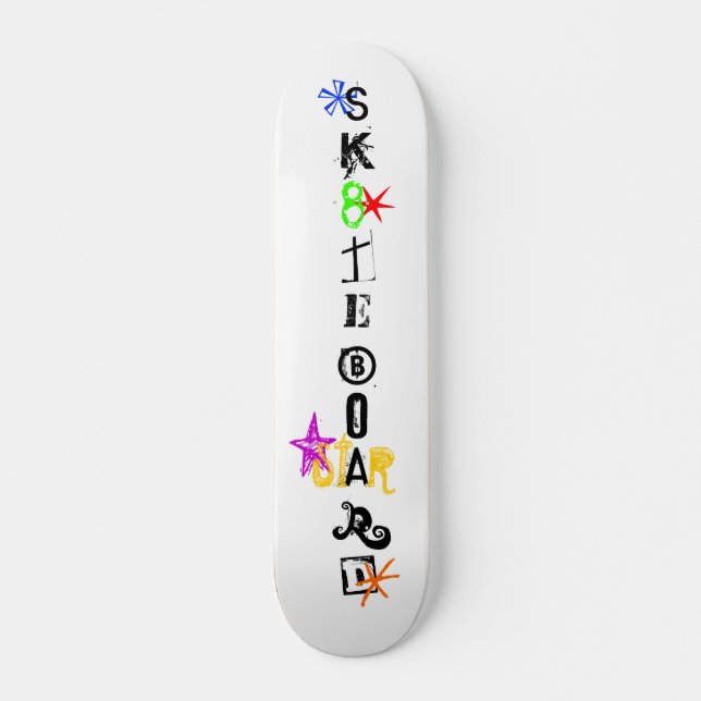 "Sk8teboard St*r 4" Skateboard Bräda 20,5 Cm (Framsida)