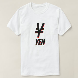 SK 円 japansk yen vit T Shirt