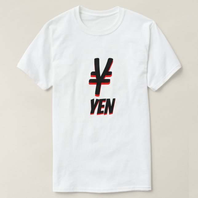 SK 円 japansk yen vit T Shirt (Design framsida)