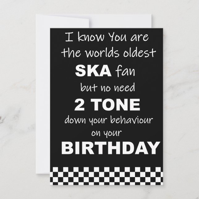 SK Birthday humor kort (Framsida)