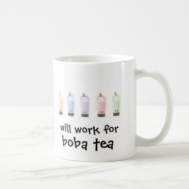 Ska arbete för Boba Tea [skräddarsy ditt yrke], Kaffemugg (Höger)