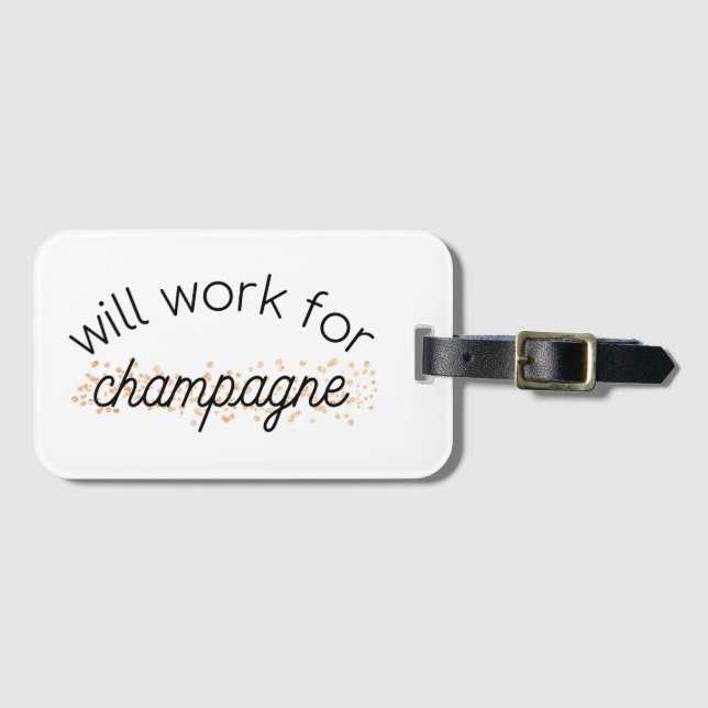 Ska arbete för champagne bagagebricka (Framsida horisontal)