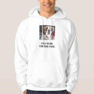 SKA ARBETE FÖR HUNDMATHOODIE SWEATSHIRT