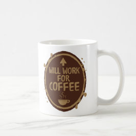 Ska arbete för kaffe kaffemugg