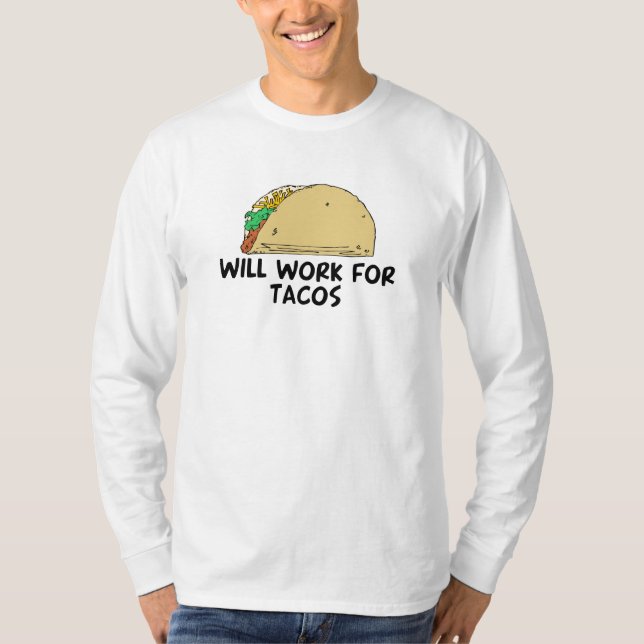 Ska arbete för Tacos Tee Shirt (Framsida)