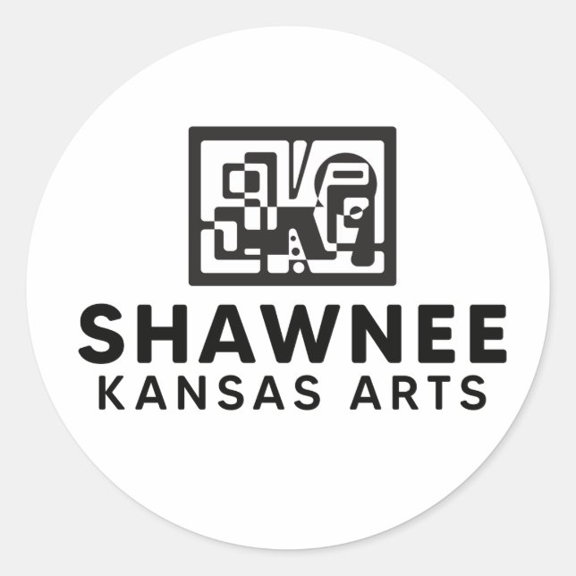 SKA BW Sticker Runt Klistermärke (Framsida)