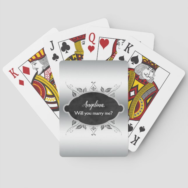 Ska dig att gifta sig mig anpassningsbar för casinokort (Baksidan)