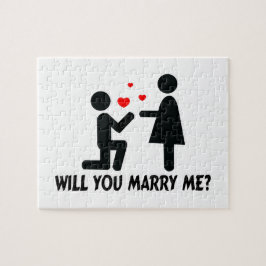 Ska dig att gifta sig mig böjde den knämanen & pussel