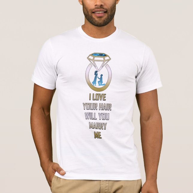 Ska dig att gifta sig mig giftermålförslag t shirt (Framsida)