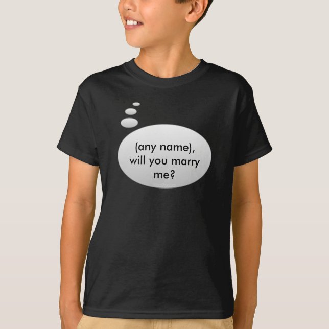 Ska dig att gifta sig mig? Mallskjorta Tee Shirt (Framsida)
