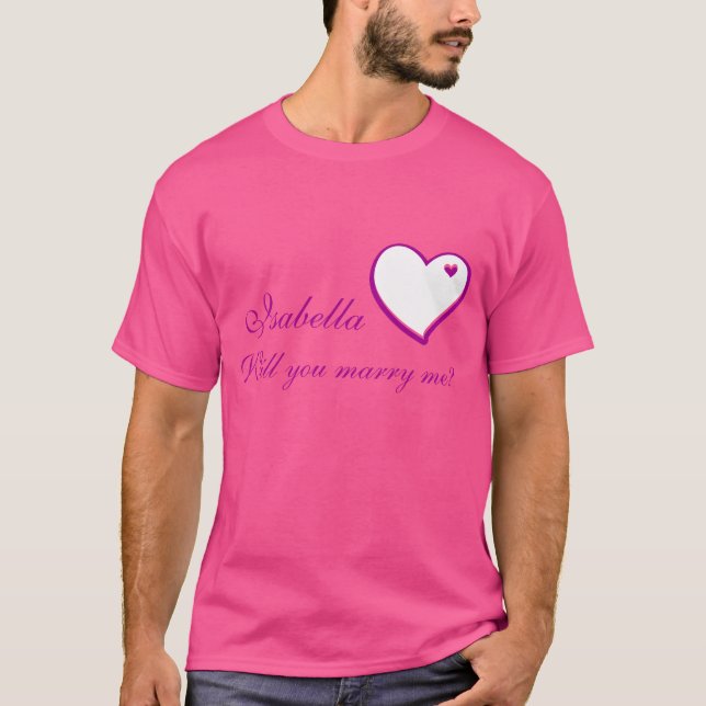 Ska dig att gifta sig mig? tee shirt (Framsida)