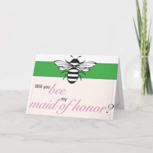 Ska dig bi min maid of honor? inbjudan