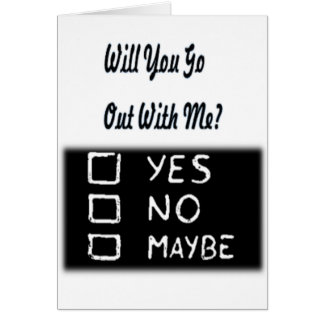 Ska dig gå ut med mig? hälsningskort