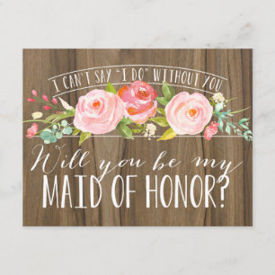 Ska dig var min brudtärna för maid of honor inbjudningar