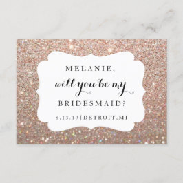 Ska dig var min brudtärna - glitter för inbjudningar