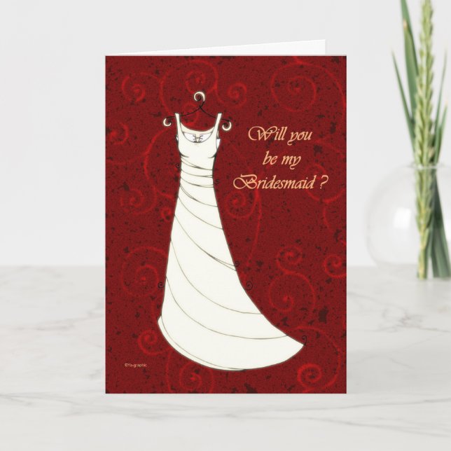 Ska dig var min brudtärna? inbjudan (Framsida)