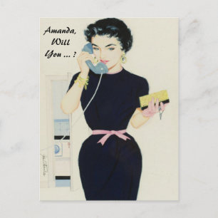 ska dig var min brudtärna, maid of honor… inbjudan vykort