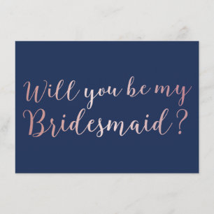 Ska dig var min brudtärna som rosa guld skrivar inbjudningar
