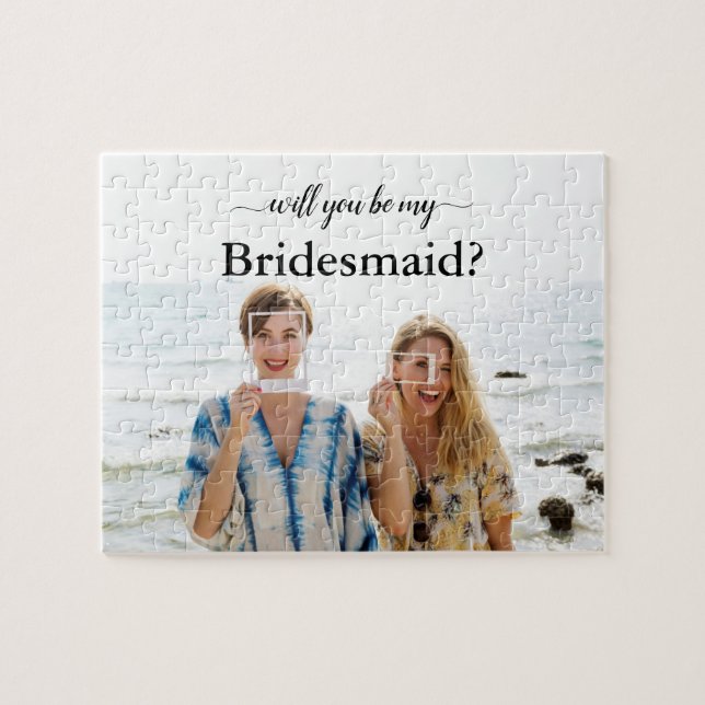 Ska dig var min för fotopussel för brudtärnan (Horisontell)