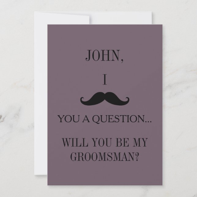 Ska dig var min Groomsman? Inbjudningar (Framsida)