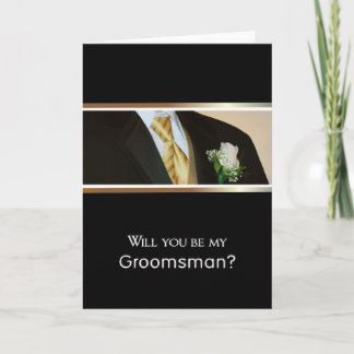 Ska dig var min Groomsman? - Tom insida Inbjudan