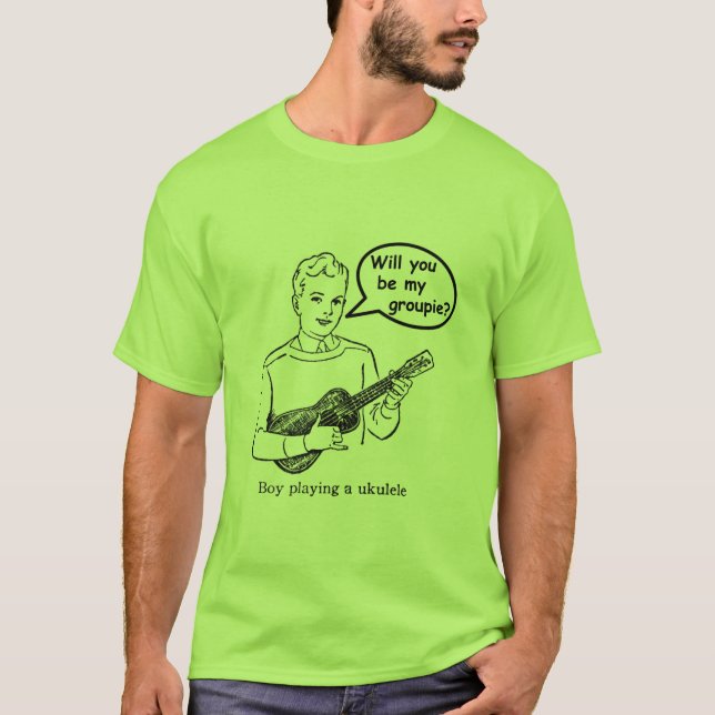 Ska dig var min groupie? (Ukulele) T-shirt (Framsida)