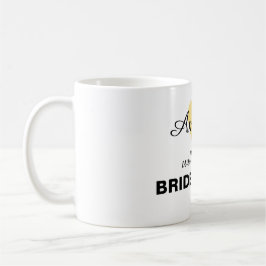 Ska dig var min guld- hjärtamugg för brudtärnan kaffemugg