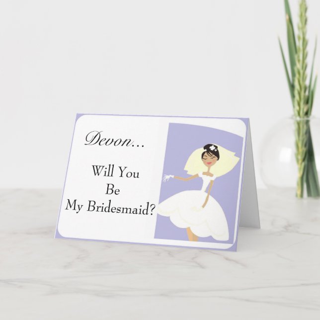 Ska dig var min Kort-Personifierade brudtärna Helgkort (Framsida)