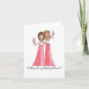 Ska dig var min maid of honor? inbjudan
