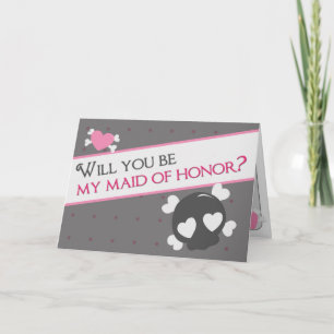 Ska dig var min maid of honor? inbjudan