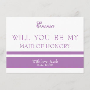 Ska dig var min MAID OF HONOR Inbjudningar