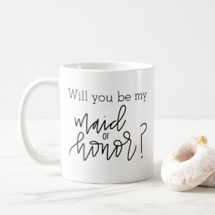Ska dig var min maid of honorCalligraphymugg Kaffemugg
