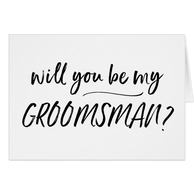 Ska dig var mitt Groomsmanbröllopkort Hälsningskort (Framsidan Horizontal)