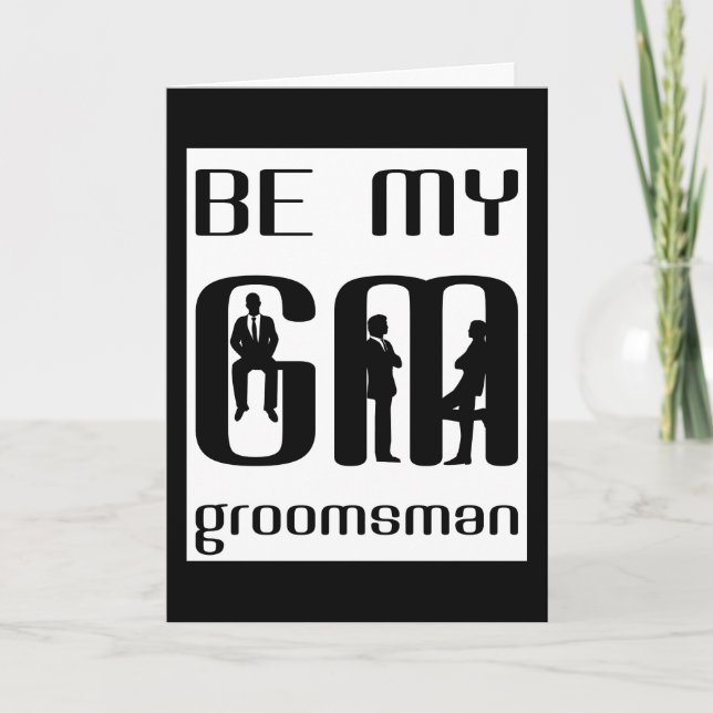 Ska dig var mitt Groomsmanhälsningkort Inbjudan (Framsida)