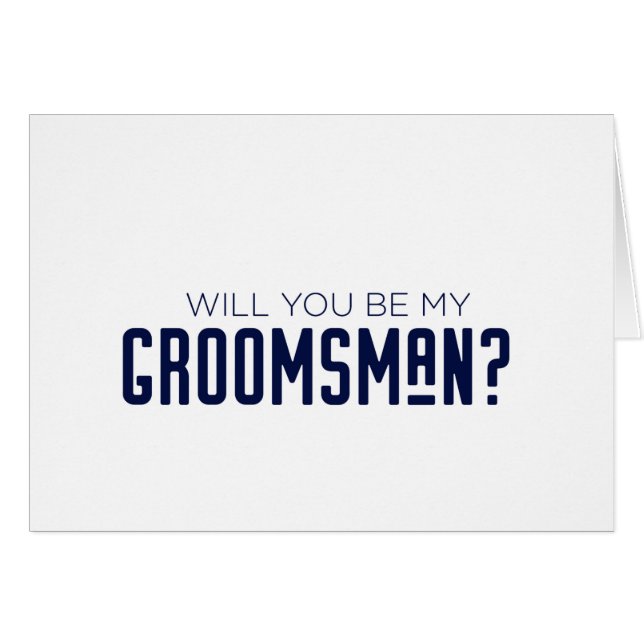 Ska dig var mitt kort för Groomsmanbröllopförslag (Framsidan Horizontal)